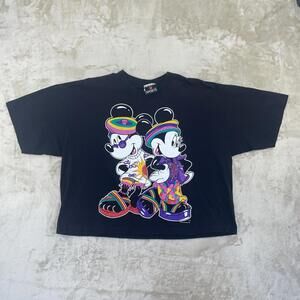 VTG Signal Sport Mickey Minnie Mouse Crop Top Belly Shirt Women One Size Jamaica